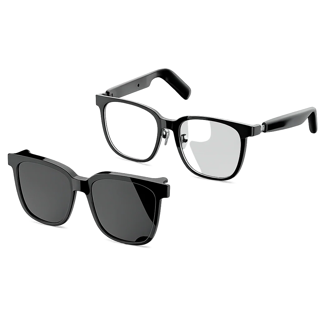 2-in-1 Smart Glasses with Bluetooth Audio & Magnetic Lenses