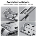 Adjustable Laptop Stand – Portable Notebook Holder, Cooling Bracket & Foldable Non-Slip Laptop Riser