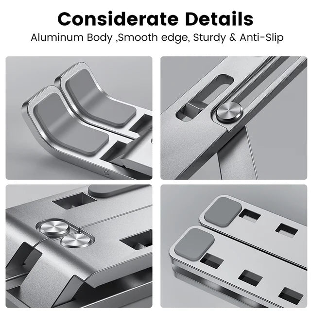 Adjustable Laptop Stand – Portable Notebook Holder, Cooling Bracket & Foldable Non-Slip Laptop Riser