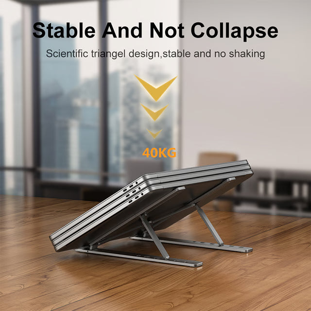 Adjustable Laptop Stand – Portable Notebook Holder, Cooling Bracket & Foldable Non-Slip Laptop Riser