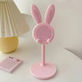 Cute Rabbit Phone Holder Stand for Desk Adjustable Kawaii Tablet Cradle