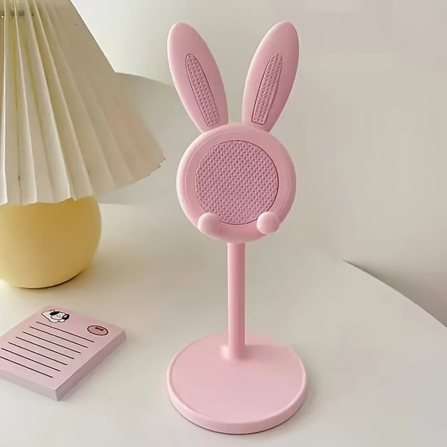 Cute Rabbit Phone Holder Stand for Desk Adjustable Kawaii Tablet Cradle