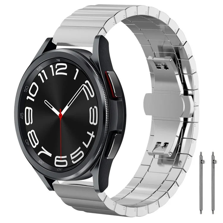20mm Stainless Steel Bamboo Link Watch Band for Smartwatches