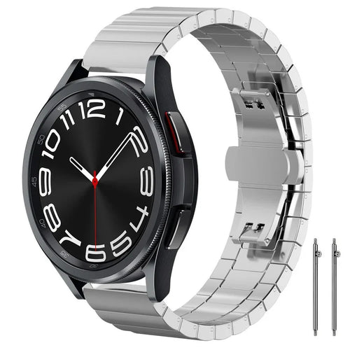 20mm Stainless Steel Bamboo Link Watch Band for Smartwatches