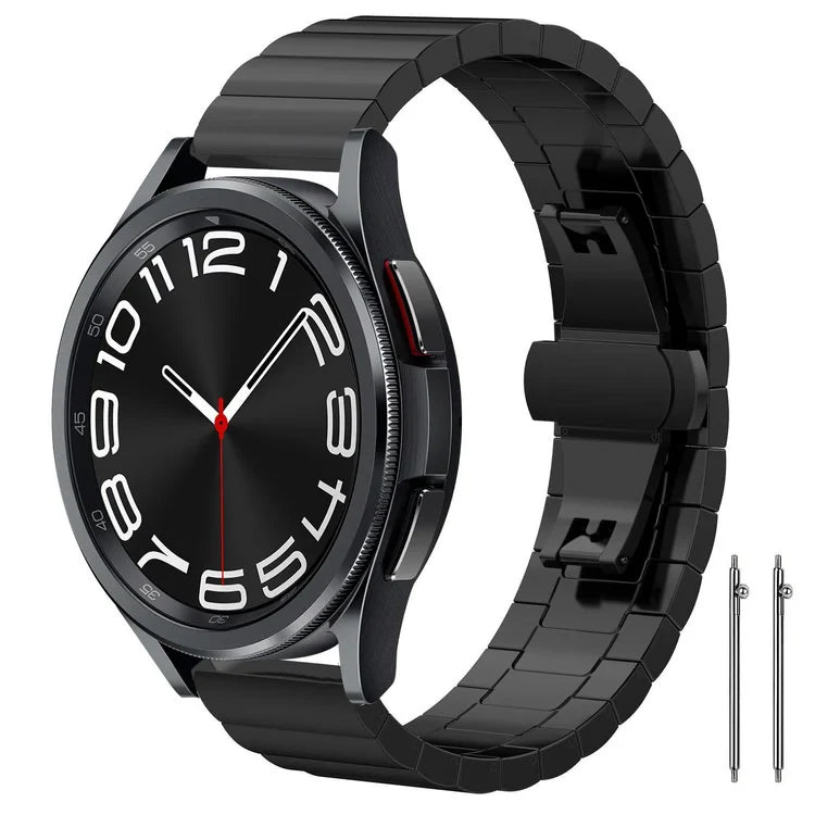 20mm Stainless Steel Bamboo Link Watch Band for Smartwatches