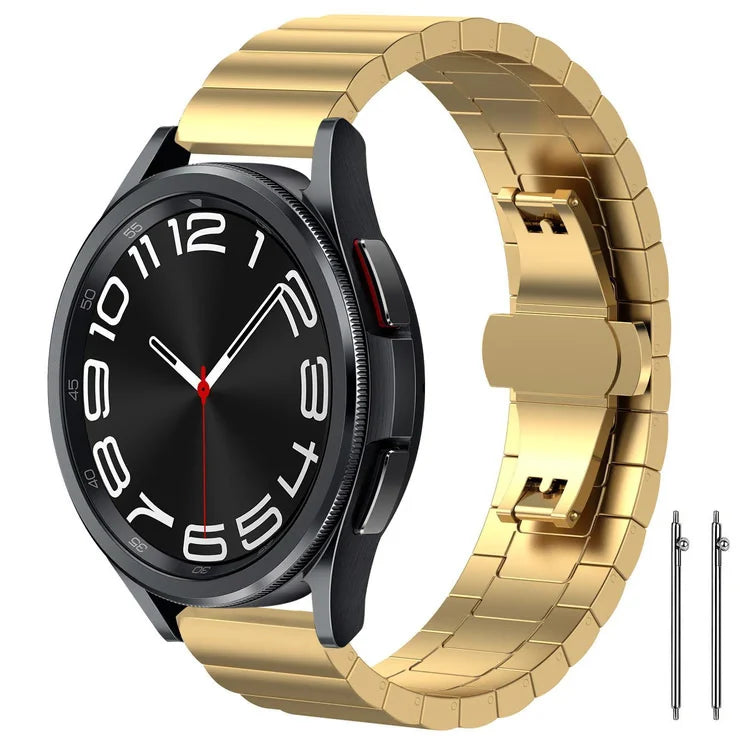 20mm Stainless Steel Bamboo Link Watch Band for Smartwatches