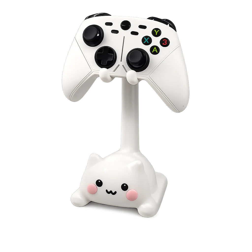Cute Cat Game Controller Stand Holder – Desktop Gaming Accessory